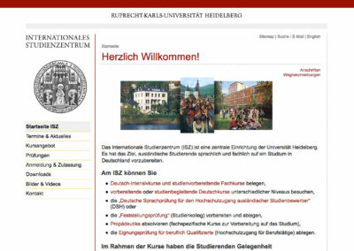 Internationales Studienzentrum, Uni Heidelberg