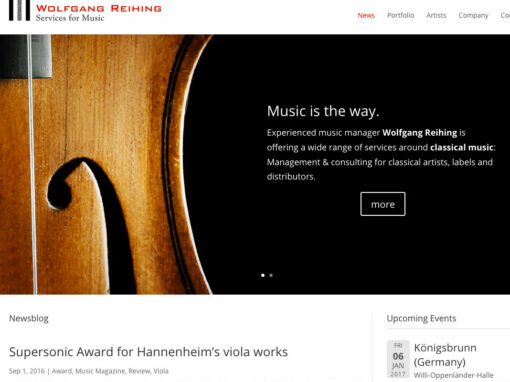Services for Music, Webseite