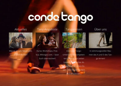 Conde Tango, Relaunch der Homepage