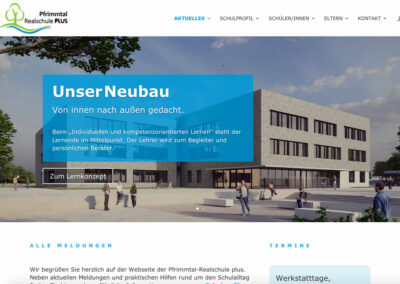 Website der Pfrimmtal-Realschule plus