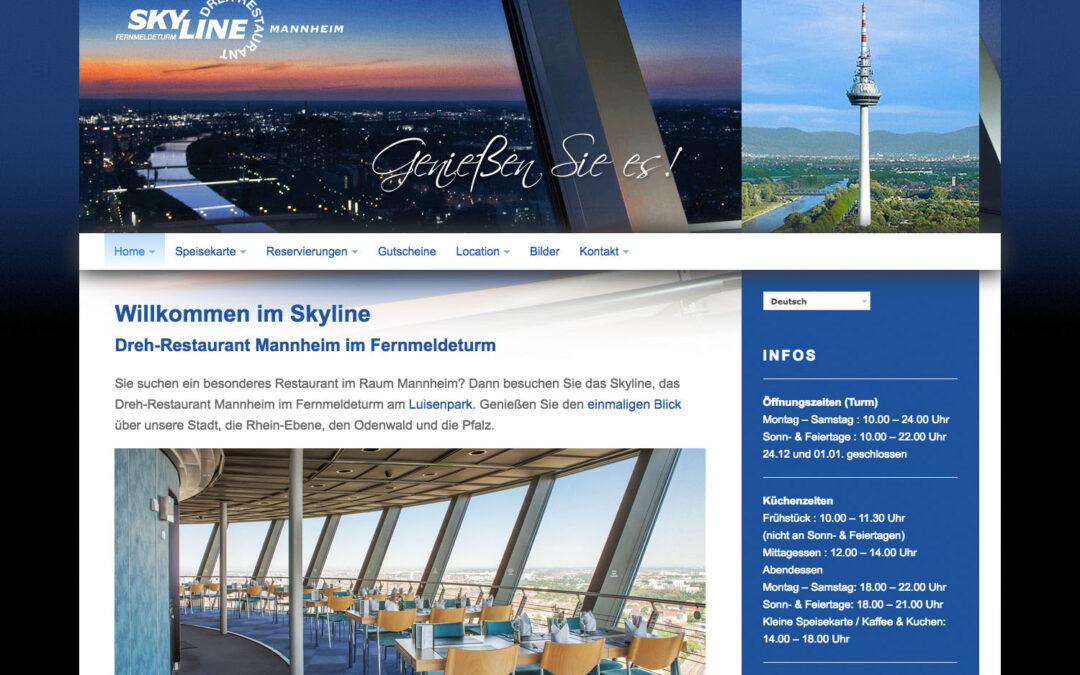 Drehrestaurant Skyline, Webseite