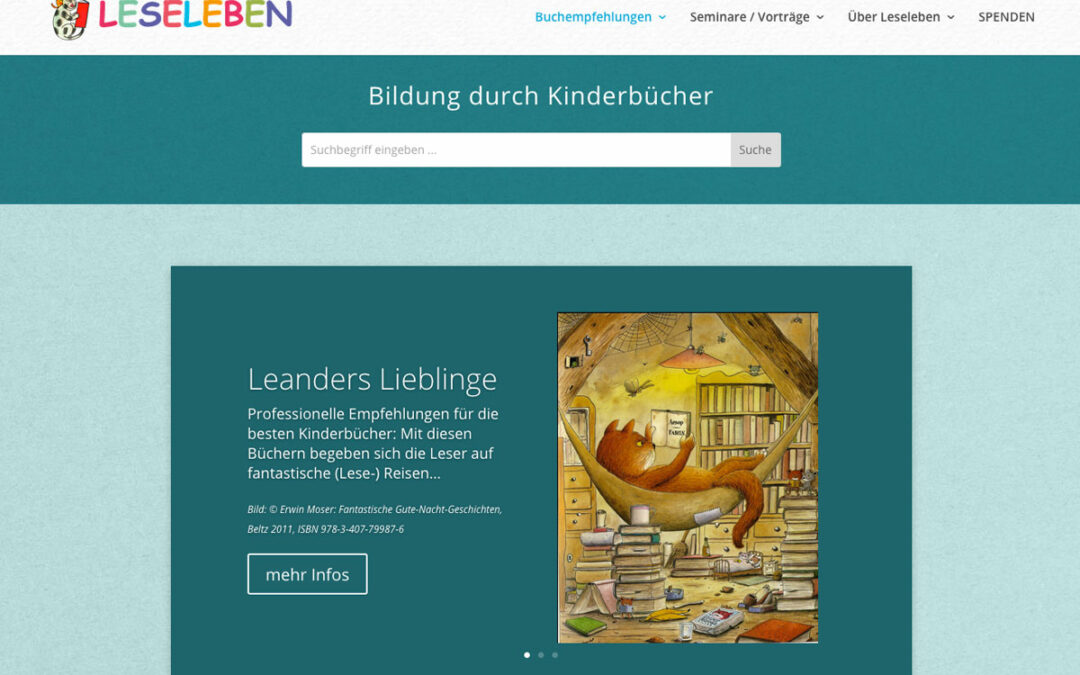 Leseleben e.V. – Relaunch der Homepage